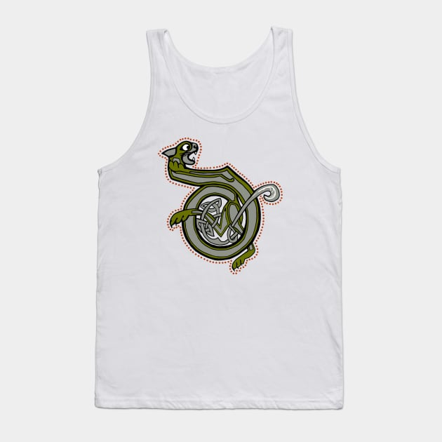 Celtic Cat Letter D Tank Top by Donnahuntriss